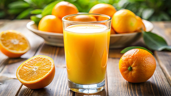 Taze sıkılmış portakal suyu vitamin bakımından zengin olmasıyla fayda sağlar.