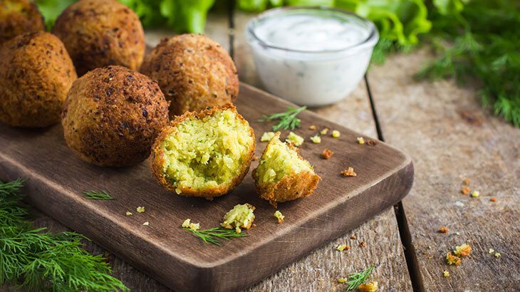 Fırında falafel